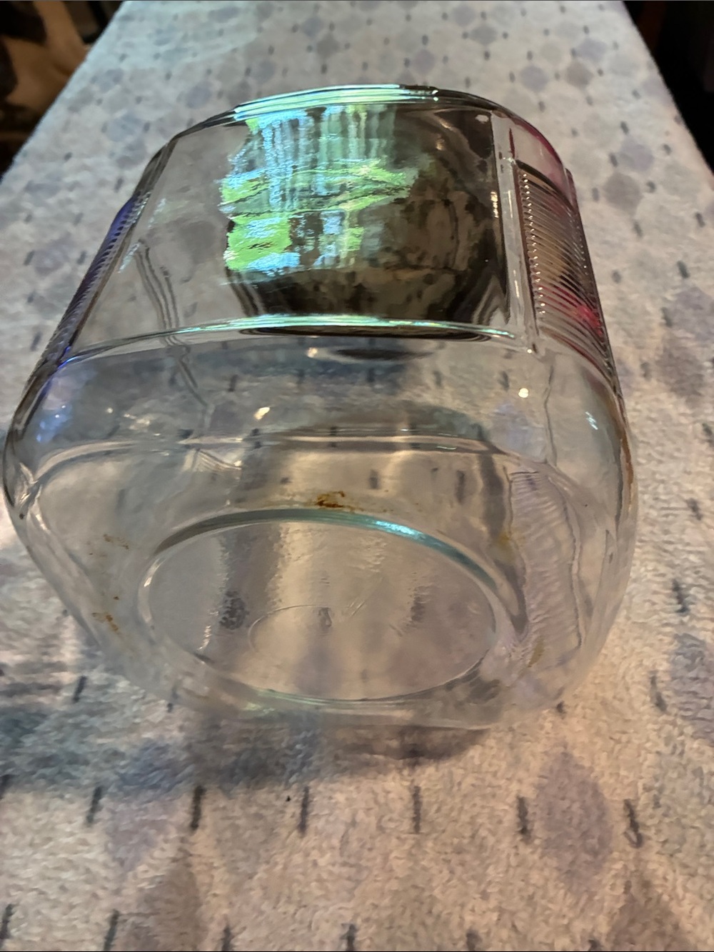 Clear Glass Vintage Storage Jar with Rustic Brown Lid - Home Kitchen - Picture 5 of 10